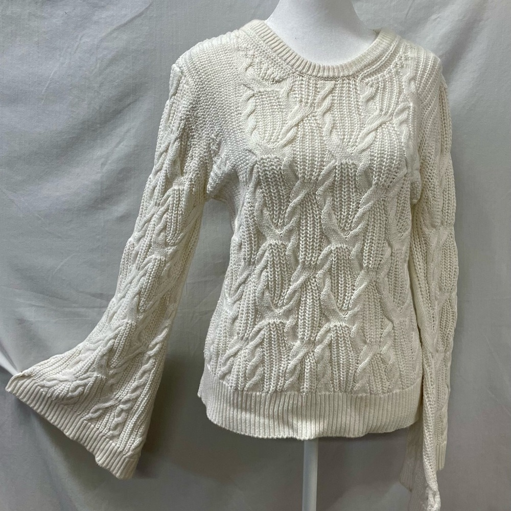 Splendid Cream Cable Knit Sweater